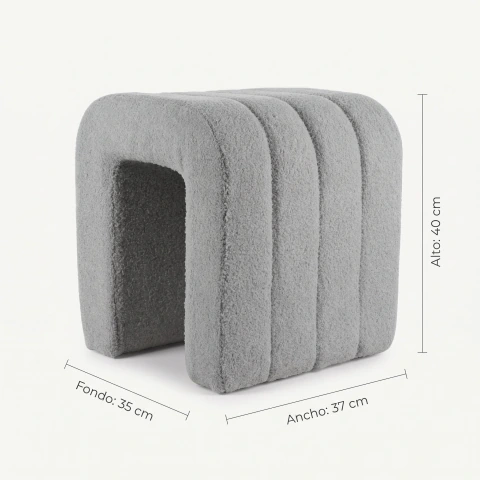 Taburete Banca Puff Juliette Bouclé En Arco 37 Cm Dormitorio en internet