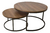 Juego Mesa De Centro Lateral Living Redonda Doble Madera Color Marrón - Home Design