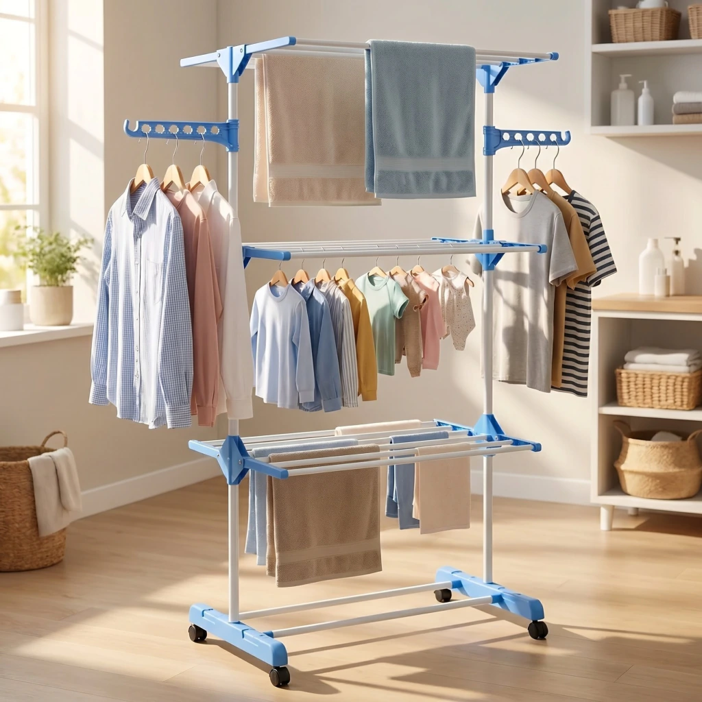Tendedero Ropa Colgador Pechero Plegable 3 Niveles