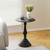 Mesa De Centro Lateral Living Vanguardia Metalico 40cm Color Negro - Home Design