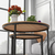 Juego Mesa De Centro Lateral Living Redonda Doble Madera - Home Design