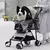 Pet Dog Stroller Foldable Travel Carrier Strolling Cart Cat Dog Pushchair Jogger Dog Pram Cat Buggy with 4 Wheels and Rain Cover - comprar online
