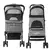 Pet Dog Stroller Foldable Travel Carrier Strolling Cart Cat Dog Pushchair Jogger Dog Pram Cat Buggy with 4 Wheels and Rain Cover - comprar online