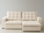 Sofá com Chaise e Encosto Alto Almofadado - comprar online