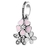 Dije Charm Pandora flores rosas y blancas