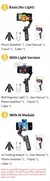 Aochuan estabilizador gimbal portátil de 3 eixos para smartphone com luz de pre