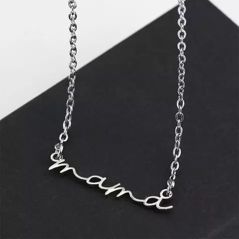 Cadena Mamá Letras Silver - comprar en línea