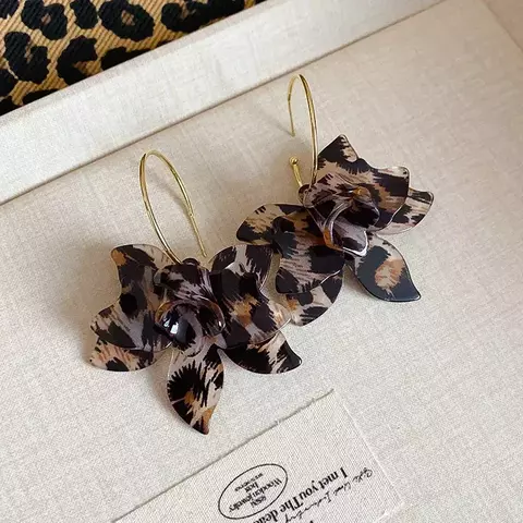 Aros Flor de Loto Leopardo - comprar en línea