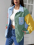 Casaco de Corduroy com Bloco de Cor - comprar online