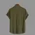 Camisa Social Masculina Manga Curta Gola Aspecto de Linho - comprar online