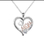 Elegante colar branco com pingente de mãe 'Love Heart' banhado a K, presente chique e tesouro para o dia das mães