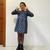 Vestido Suedine Manga Longa - Crânio Azul