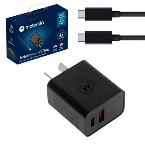 CARGADOR MOTOROLA TURBO POWER 50 CON CABLE - comprar online