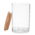 Pote De Vidro Borossilicato Com Tampa Bambu 1,1 Litros Vd20267 MimoStyle - Francoi Presentes