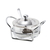Açucareiro Vidro e Inox C/Colher e Suporte Italy 13X10cm 8650 Wolff - comprar online