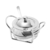 Açucareiro Vidro e Inox C/Colher e Suporte Italy 13X10cm 8650 Wolff na internet