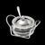 Açucareiro Vidro e Inox C/Colher e Suporte Italy 13X10cm 8650 Wolff - Francoi Presentes