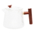 Chaleira Vidro Borossilicato Resistente ao Calor Martelado Alça Bambu 750ml 29354 Wolff na internet
