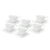 Jogo Xícaras Café com Pires de Porcelana 6 Peças Maldivas Branco 18046 Wolff - comprar online