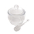 Meleira Cristal com Colher Pearl 10x8x7cm 28380 Wolff - comprar online