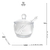 Meleira Cristal com Colher Pearl 10x8x7cm 28380 Wolff - Francoi Presentes