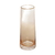 Vaso de Vidro com Borda Dourada Âmbar Liz 9cm x 9cm x 22cm 29250 Wolff na internet