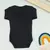 Body manga longa em suedine para bebê básico preto - Até 12 meses - TutuBaby