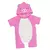 Imagem do Macacão Infantil Curto Com Capuz Bordado Porquinha Rosa - Até 24 meses
