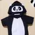 Macacão Curto Fantasia Panda Infantil com Bordado no Capuz - Até 24 meses - TutuBaby