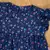 Vestido para Bebê Em Tricoline Manga Curta Florzinhas Marinho até 12 Meses - TutuBaby