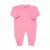 Macacão para Bebê Longo Algodão 4 Botões Básico Color Rosa - Até 12 meses - loja online