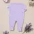 Macacão para Bebê Longo Algodão 4 Botões Básico Color Lilás - Até 12 mese