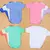 Kit Body para Bebê Manga Curta 3 Pçs Básico Colors Até 12 Meses - comprar online