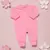 Macacão para Bebê Longo Algodão 4 Botões Básico Color Rosa - Até 12 meses - comprar online