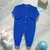 Macacão para Bebê Longo Algodão 4 Botões Básico Color Royal - Até 12 meses