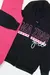 Conjunto de Moletom Flanelado Menina Jaqueta Capuz Preto e Pink - loja online