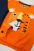 Conjunto Menino Inverno Moletom Flanelado Tigre Laranja