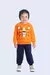Conjunto Menino Inverno Moletom Flanelado Tigre Laranja - TutuBaby