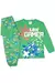 Pijama Verde com Estampa de Video Game Malha Algodão Outono