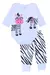 Conjunto Body Bebê Longo Algodão Branco Estampado Menina - loja online