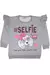 Conjunto Moletom Cinza Cachorrinha Pink Menina Infantil Frio - loja online