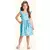 Vestido Menina Azul Soltinho com Estampa de Florzinhas Verão