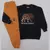 Imagem do Conjunto Infantil Kyly Moletom Peluciado Preto Laranja Kids