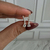 Par Argolla con Cubic Acero Blanco - comprar online
