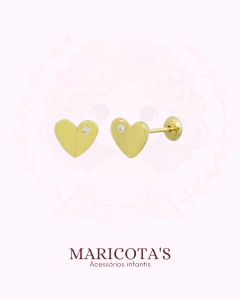 Brinco Coração com Zircônia - comprar online