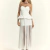 Conjunto Alfaiataria Corset Peplum e Saia Franjas