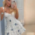 Vestido Curto Floral Babados