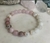 Pulsera Piedra lunar, cuarzo Rosa y Rodocrosita