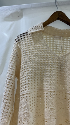 Sweater calado crudo en internet