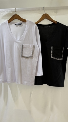Remeras c/ bolsillo strass en internet